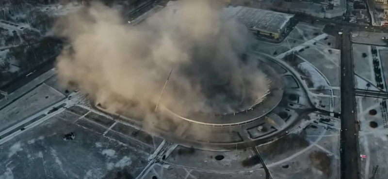 Beomlott egy óriási stadion tetőszerkezete Szentpéterváron – videó