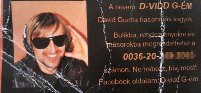 Ilyen van: hazai David Guetta hasonmás