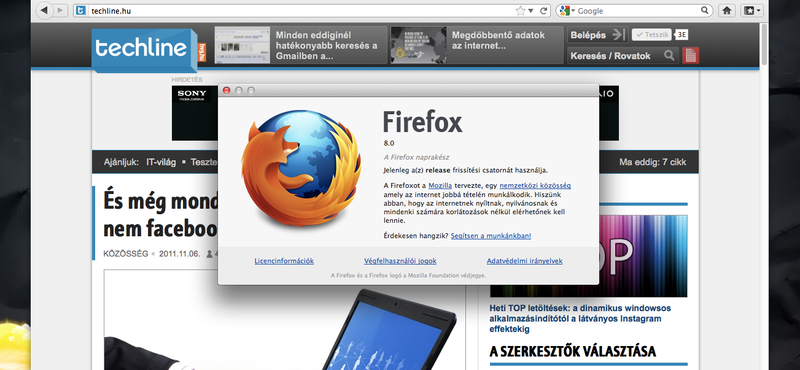 Letölthető a végleges Firefox 8!