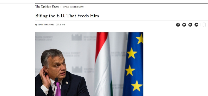 Orbánról leszedik a keresztvizet a New York Timesban