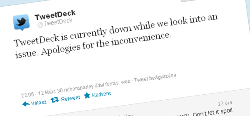 Biztonsági problémák – leállt a Tweetdeck