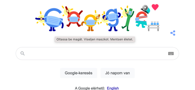 Covid-19 prevenció: figyelmeztetést tett közzé főoldalán a Google