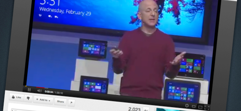 A Windows 8 CP bejelentése 90 percben [videó]