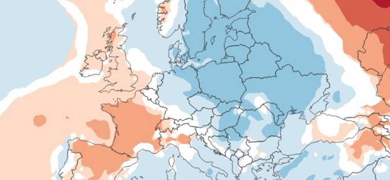 Ennek az előrejelzésnek nem fog örülni - anomália-térkép