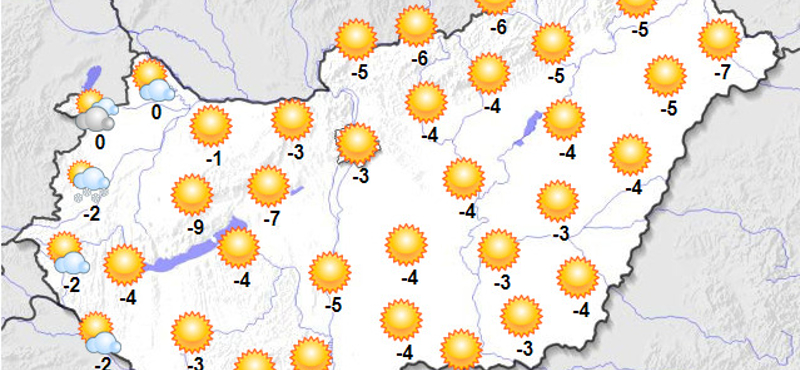 Mínuszokkal terhelt, napos idő várható