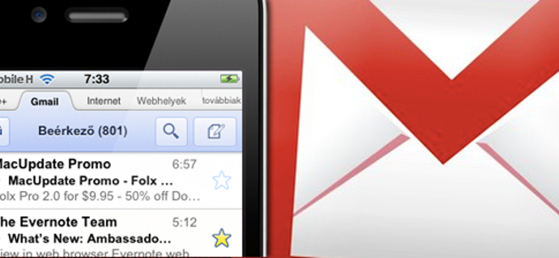 Kérészéletű Gmail alkalmazás az App Store-ban