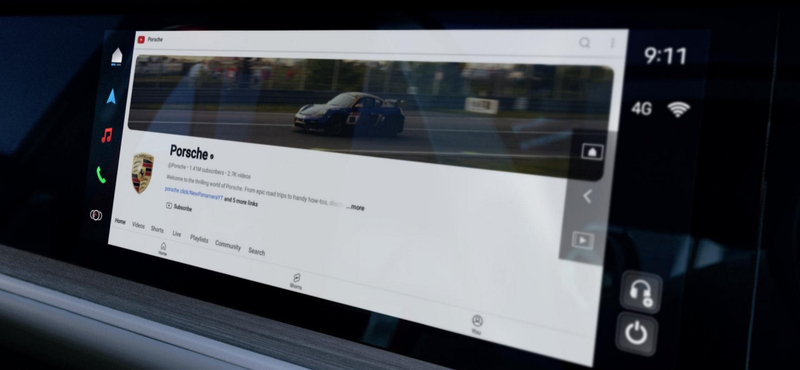 Útközben is mehet a YouTube az új Porschék műszerfalán