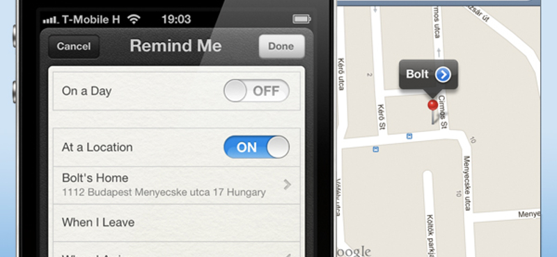 iOS 5 tipp: helyszíntől függő emlékeztetők használata
