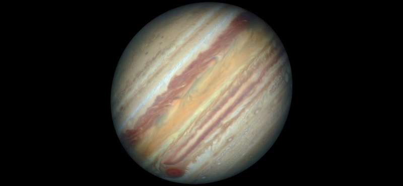 Különleges felvételt küldött a Jupiter Nagy Vörös Foltjáról a Hubble