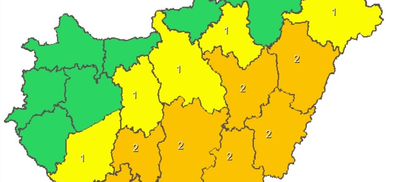 Zivatar, felhőszakadás, meleg – mindenre figyelmeztetést adtak ki