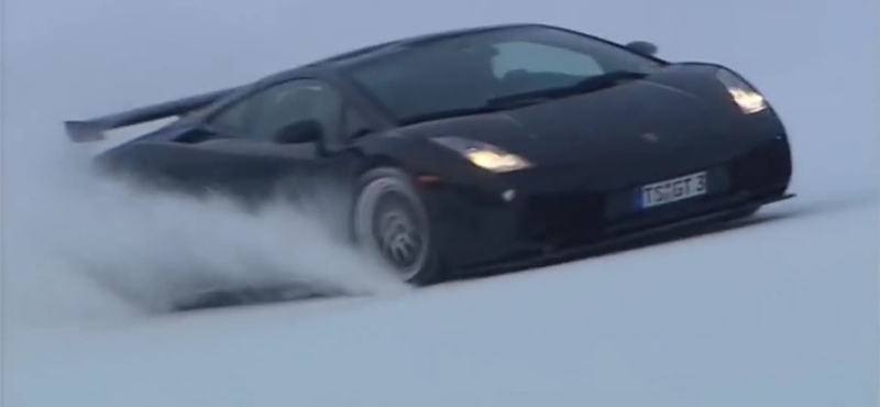 Mit tud a Lamborghini Gallardo egy sípályán? – videó