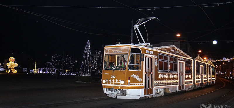 A miskolci mézeskalács villamosnál nem volt szebb adventi villamos egész Európában