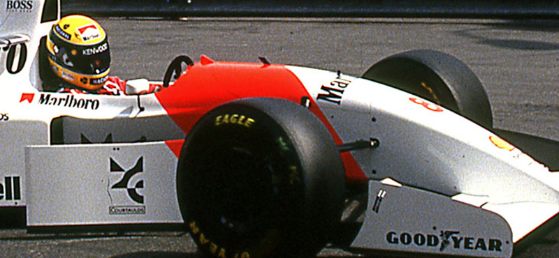 25 éves álom: Eladó Senna ikonikus piros-fehér McLaren F1-autója