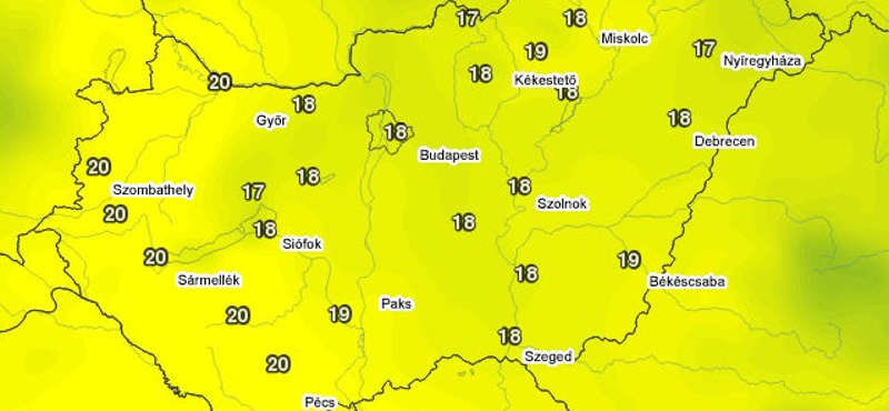 Esővel érkezik a hidegfront, nagyot eshet a hőmérséklet