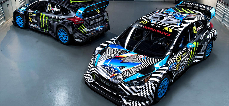 Parádés festést kapott Ken Block versenyautója