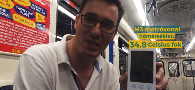 Karácsony Gergely 34,8 fokot mért a felújított hármas metróban