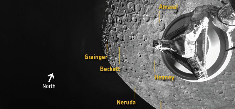 Fantasztikus fotók jöttek a Merkúrról, a Kertész-kráter is látszódik