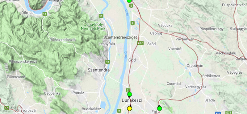 Index: Egymással szemben álló vonatok miatt bénult meg a váci vasútvonal