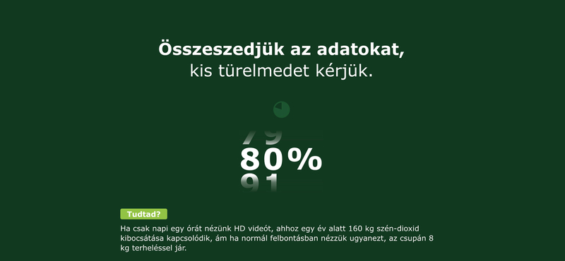 Írja be bármelyik weboldal címét ide, és pikk-pakk kiderül, mennyi szén-dioxid-kibocsátásért felel