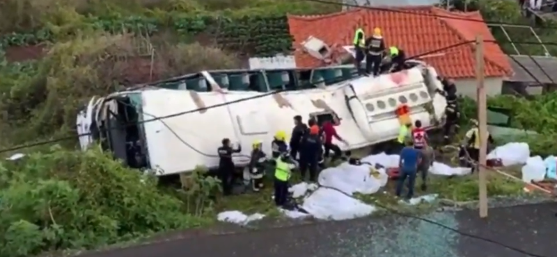 Német turisták haltak meg a madeirai buszbalesetben