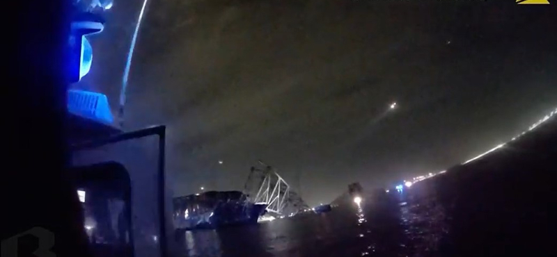„Ez baromi rosszul néz ki" - testkamerás videókat tettek közzé a baltimore-i híd összeomlása utáni mentési munkálatokról