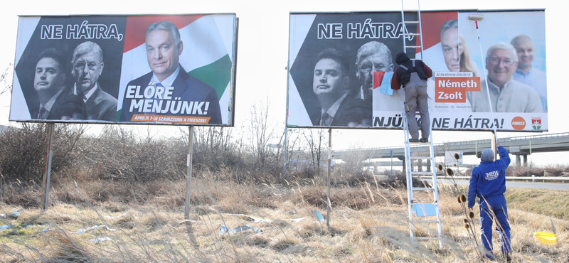 Új választási plakátokat tett ki a Fidesz, Orbán Viktort Gyurcsánnyal és Márki-Zayval szemben ábrázolja