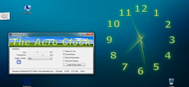 Működő analóg óra a Windows hátterére, ingyen