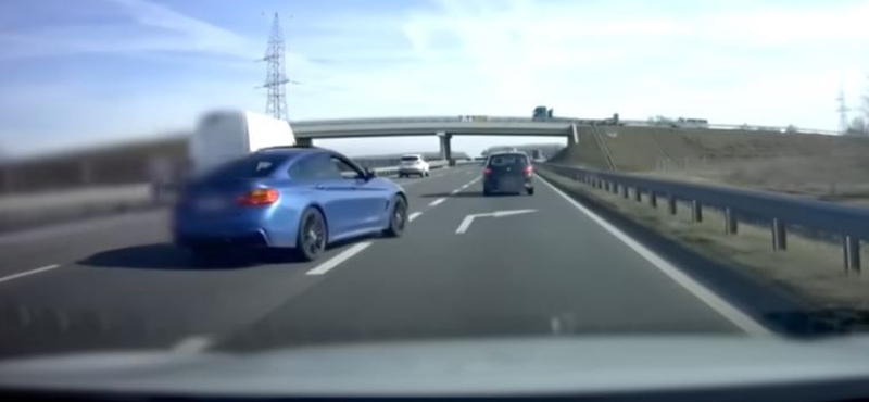 Két BMW-s is sértődötten büntetőfékezgetett, mert felidegesítették őket – videó