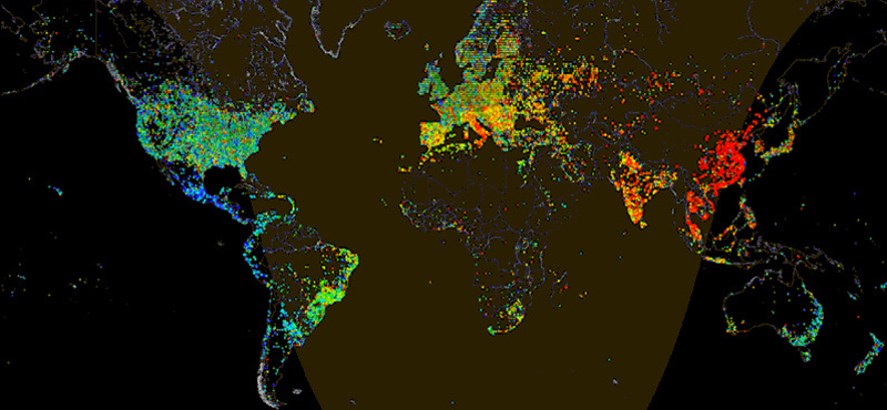 Látványos GIF-en a világ internethasználata