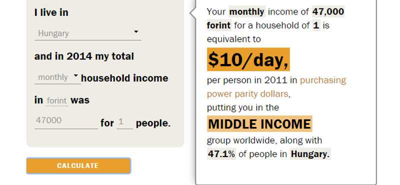 Kalkulátor: Ön vajon a föld középosztályába tartozik?