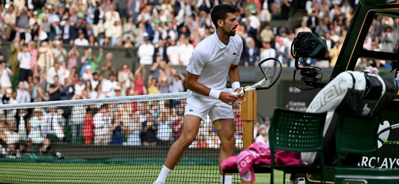 Novak Djokovicnak sokba került, hogy ripityára törte az ütőjét a wimbledoni döntőben