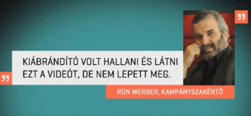 Ron Werber: Kiábrándító volt Ungár Péter videóját látni és hallani