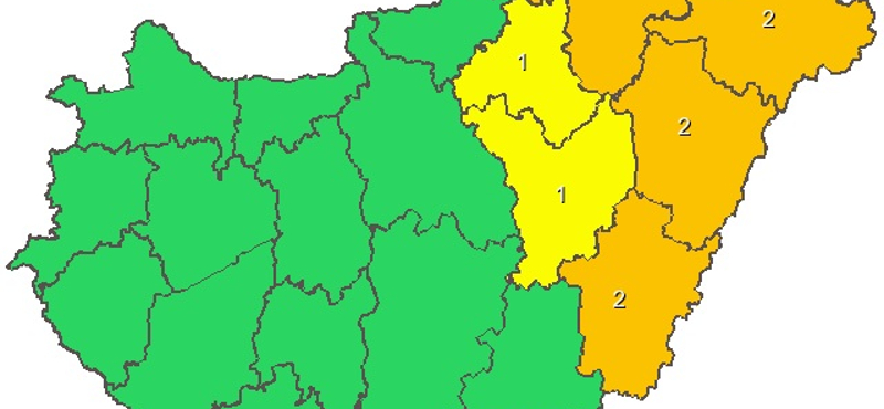 Térkép: narancs riasztást adtak ki, leszakadhat az ég