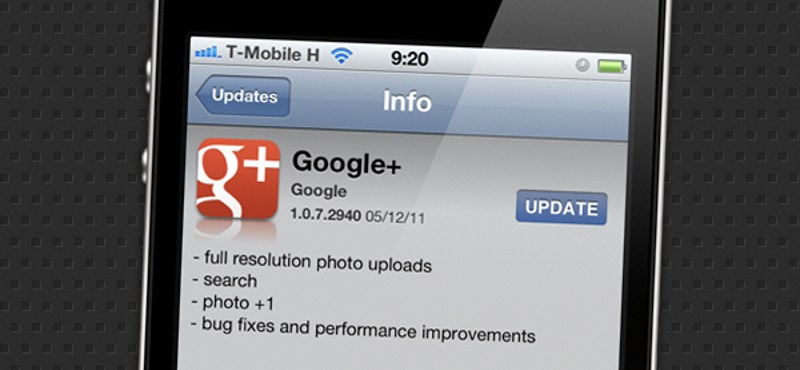Frissült a Google+ alkalmazás iOS alatt