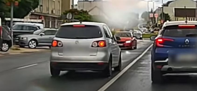 Dúvadként hajtott át egy autós Érden, nem érdekelte más a forgalomban – videó