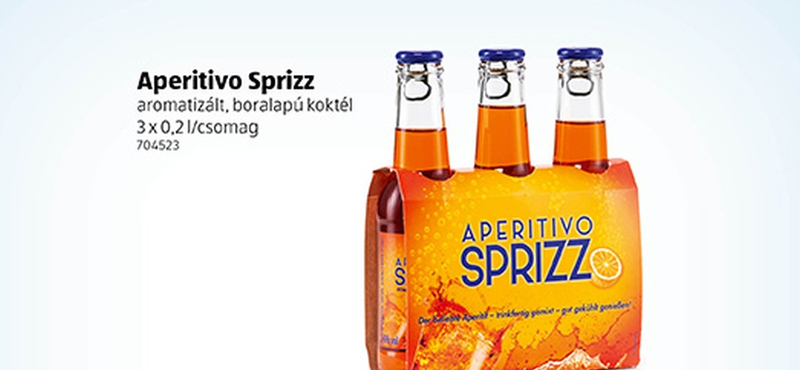 Üvegdarabok lehetnek az Aperitivo Sprizzben, amit az Aldiban árultak