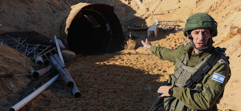 Az izraeli hadsereg bemutatta a Hamász egyik alagútját – fotók