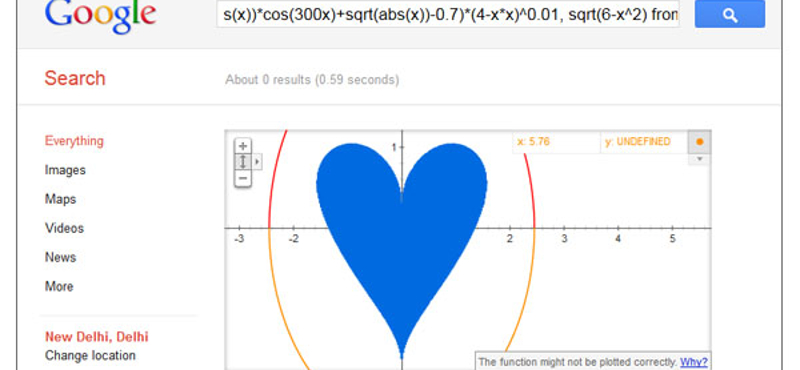 Valentin-napi ajándék – szív alakú Google függyvény