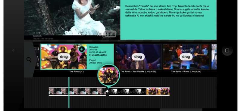 DragOnTape: iPad-en is mixelhetők a YouTube-videók