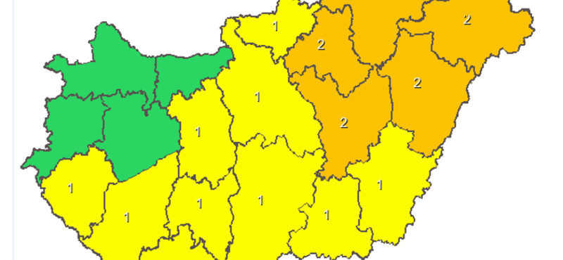 Durva zivatarok jöhetnek, narancs riasztás van érvényben