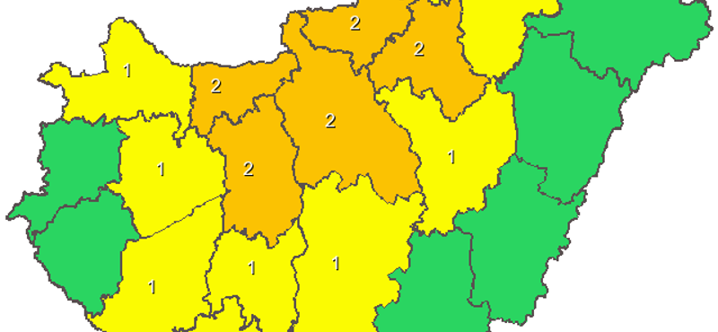 Lesz itt gond: heves zivatarokkal jön a kedd - térkép