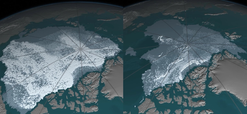 Aggasztóan vékony az Északi-sark téli jégtakarója