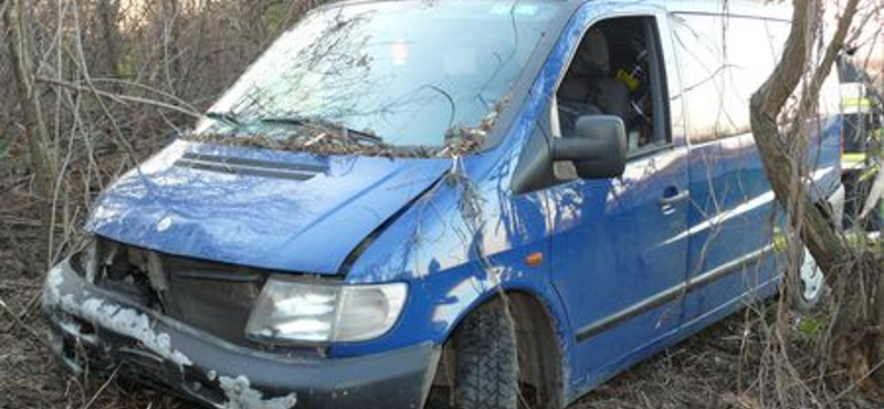 Halott lehetett a sofőr, amikor fák közé hajtott a Mercedes – fotó