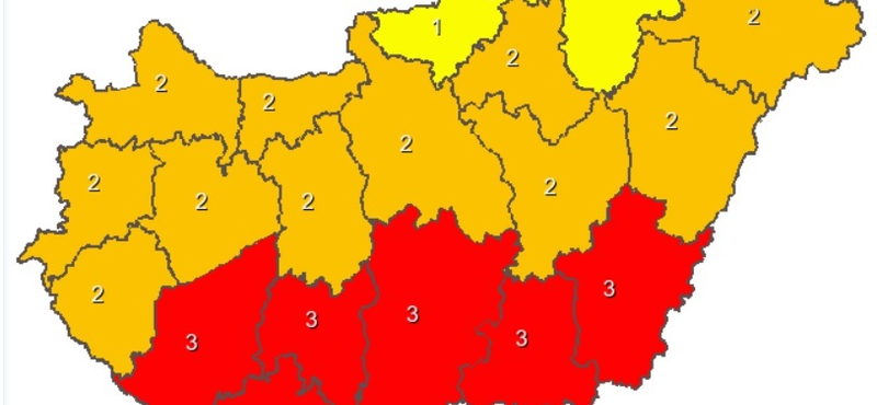 Tovább fokozódik a hőség, vörös figyelmeztetést adtak ki több megyére