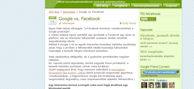 Miért nem váltja fel a Facebook a Google-t?