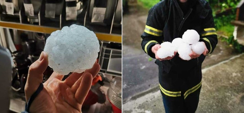 Öklömnyi méretű jégdarabok verték el a horvát-szlovén határt