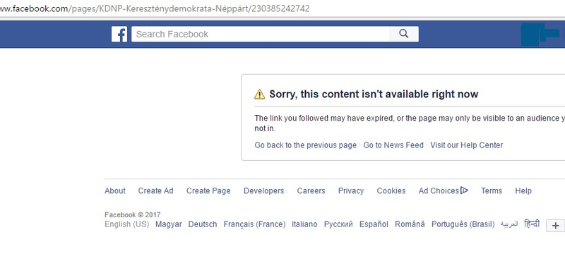 Kiderült, miért tiltotta le a Facebook a KDNP-t