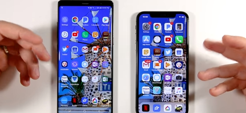 Ön mit tippel, melyik gyorsabb? Itt a Galaxy Note8 és az iPhone X sebességtesztje