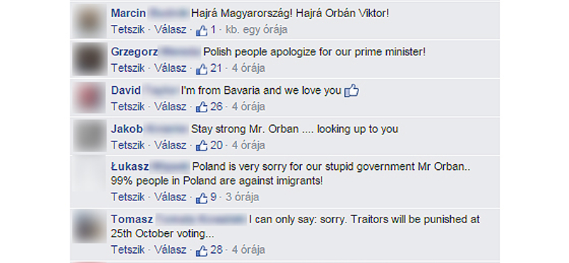 Bűnbánó lengyelek özönlötték el Orbán Facebook-oldalát