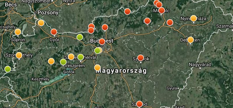 Veszélyes lett Budapest levegője is